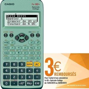calculatrice fx92+ spéciale collège