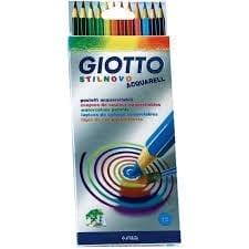 crayon de couleurs de la marque GIOTTO aquarellable, pochette de 12 crayons